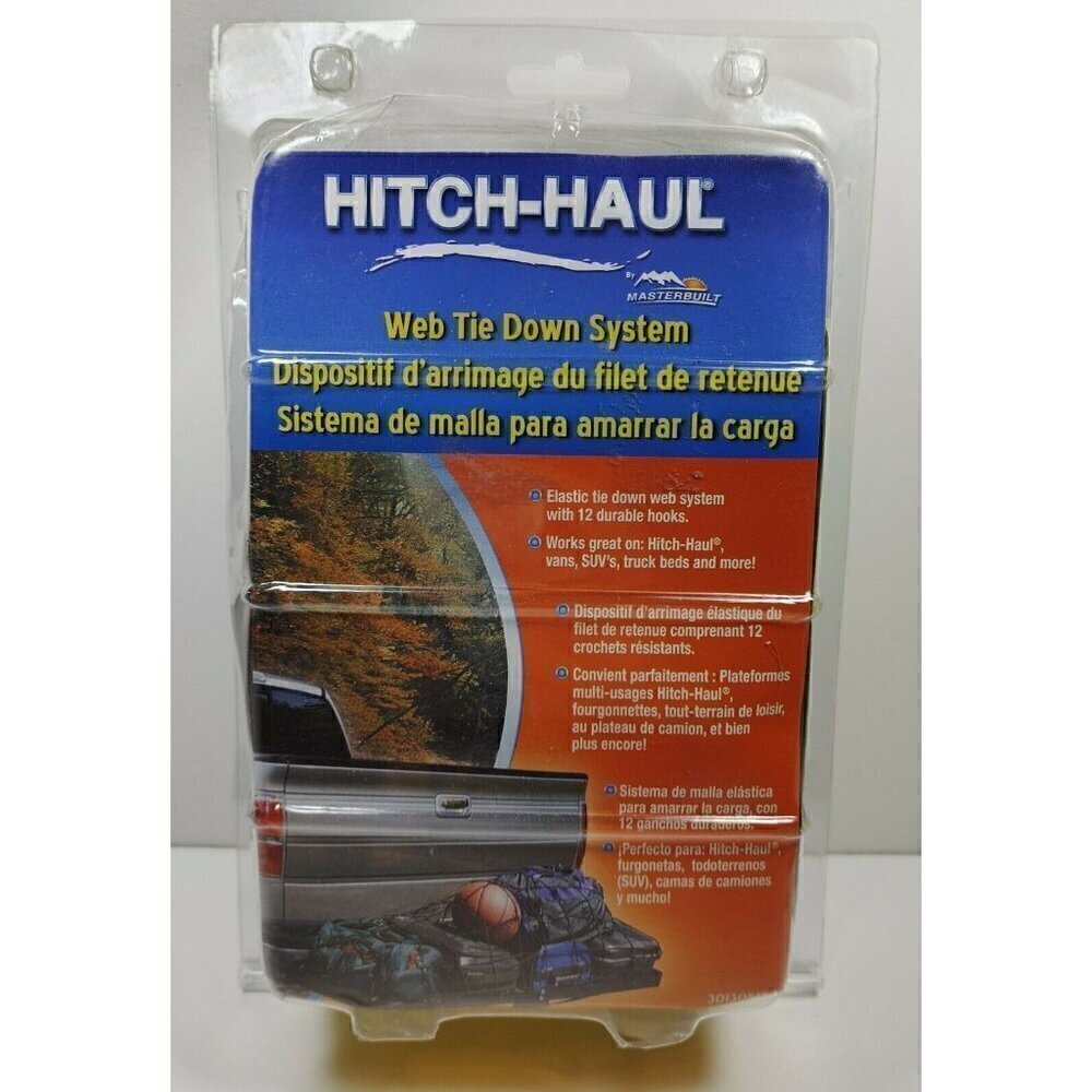 Masterbuilt 12 Durable Hooks Elastic Web Tie Down System For Hitch Haul Vans